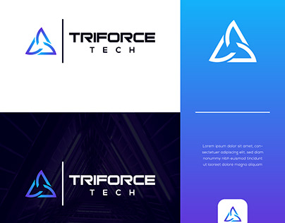 Triforce Tech logo | Technology Logo