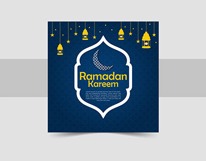 Ramadan kareem social media post template.