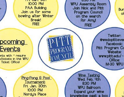 Pitt Program Council Fliers