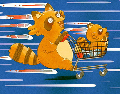 Raccoon Brothers' Shopping Day