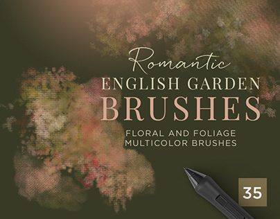 Floral & Foliage Inspired Multicolor Photoshop Brushes