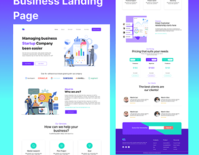 Business Startup landing page design