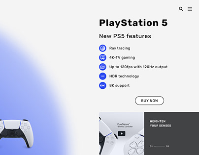 Playstation 5 Page Redesign
