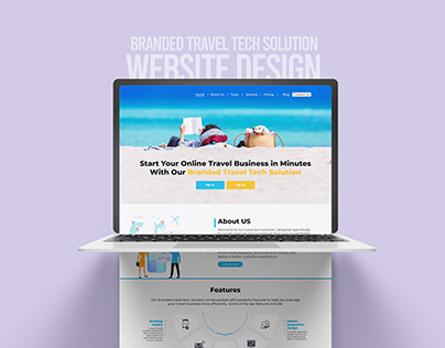 Branded Travel tech Solution Modern Website Design