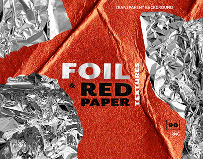 Foil and red paper texture