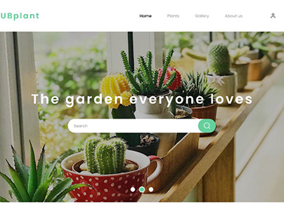 Shop plant home page design