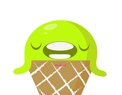 "Scoopsie Lime in his ice cream cone" illustration