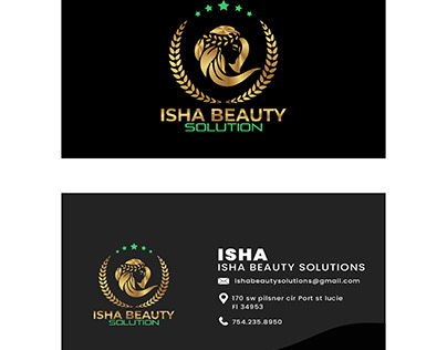 Isha Beauty Solution Business Card