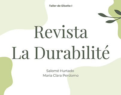 Revista La Durabilité
