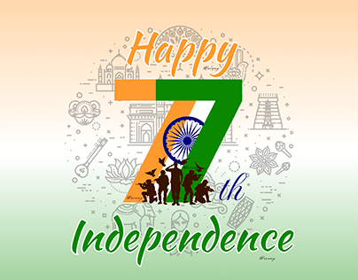 77th Independence for India Poster