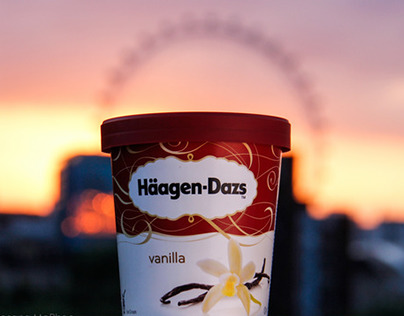 A photoshoot and posters for Häagen-Dazs SA