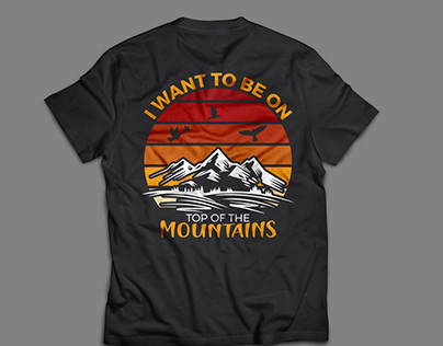 Mountain t shirt design