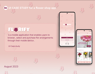 UI case study for flower shop app