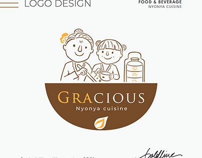 Gracious Nyonya Cuisine Logo Design