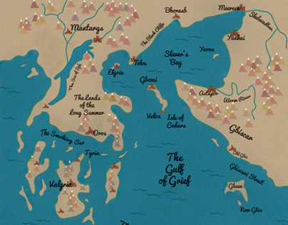 A Map of Valyria, Essos-A Song of Ice & Fire