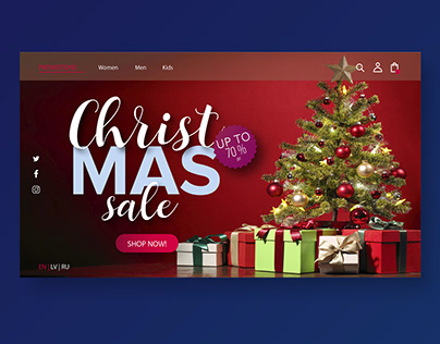 web design for Christmas sales