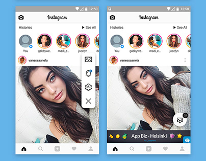 Instagram images download app concept