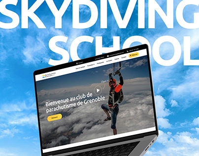 Skydiving school website design