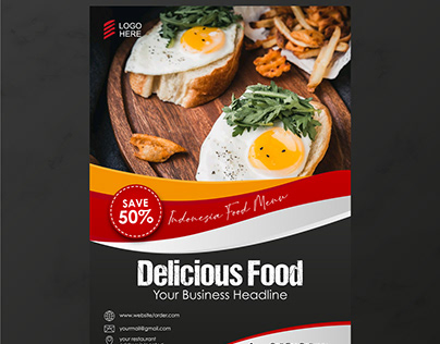 Poster design for food