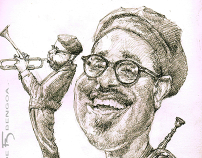 Dizzy Gillespie, caricature