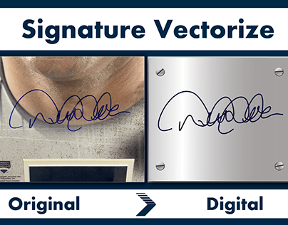 Vectorize your hand written Signature in a digital copy