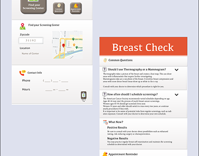 Breast Check App Design