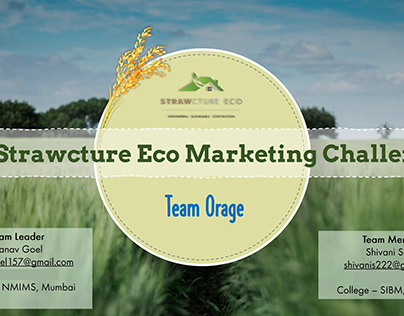 Strawcture Eco Marketing Challenge | National finalists