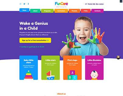 Case Study: FunCare - Bright And Enjoyable Website
