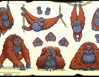 Orangutan character study sheet