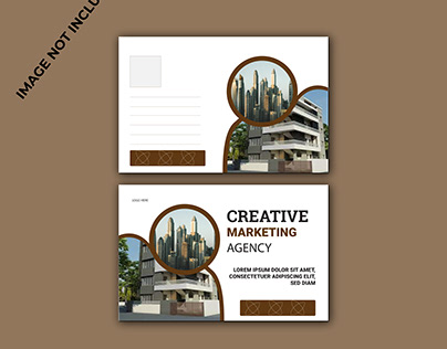 Fully editable in illustrator files post card design