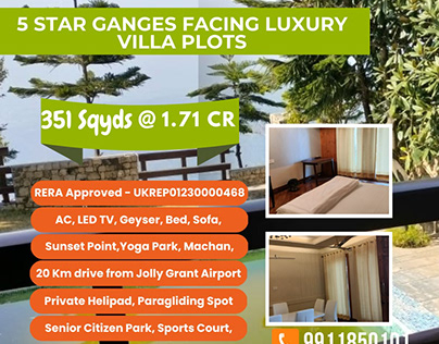 Ganges Facing Luxury Villa Plots in Rishikesh For Sale