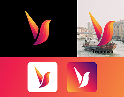 Vrommon Travel agency Logo and Brand Identity Design