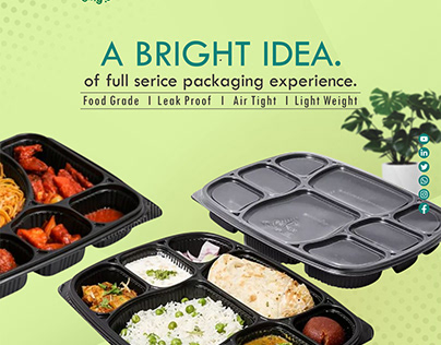 Premium quality plastic meal trays for food packaging