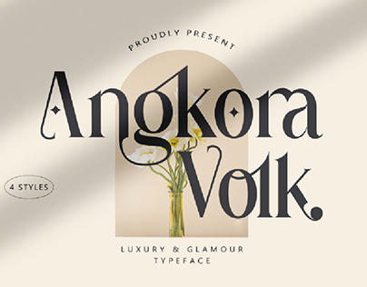 Angkora Volk - Glamour Serif Typeface