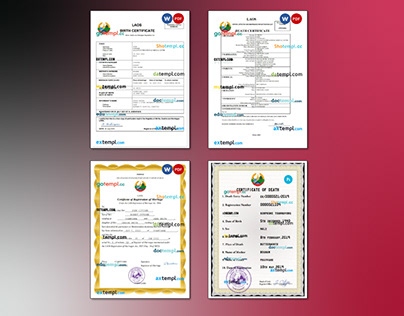 Laos certificate templates