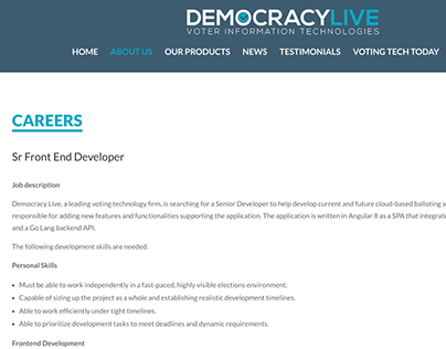 Democracy Live Careers
