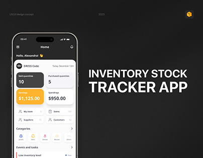 Yellowbox – Inventory stock tracker app / UX/UI design