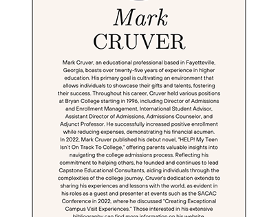 Mark Cruver - Bio Card