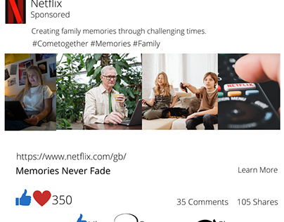 Netflix #MemoriesNeverFade Sponsored Facebook Post