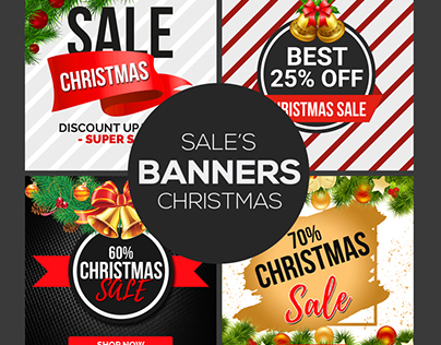 Free Christmas Sale Banners Psd Template