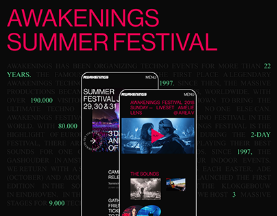 Awakenings [Redesign concept/promo site]