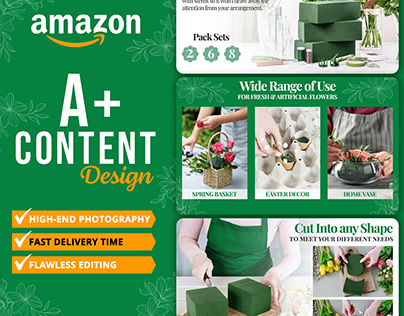 AMAZON A+ DESIGN EBC CONTENT | Amazon listing floral