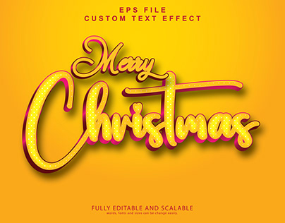 Christmas 3d editable premium text effect