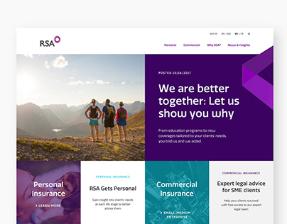 RSA Insurance Web Design Concept