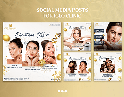 Social media posts for IGLO Clinic