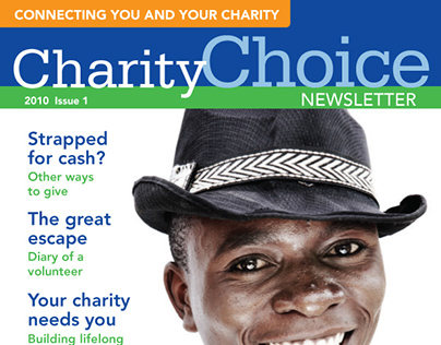 Charity magazine covers.