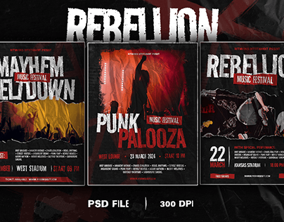 Rebellion - Music Flyer Templates