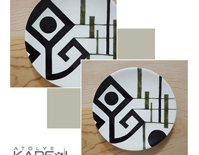 18 cm hand-painted china plate / custom design