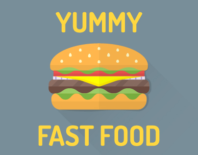 Yummy fast food | flat vector