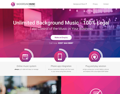 Background Music Systems- Responsive Website Design